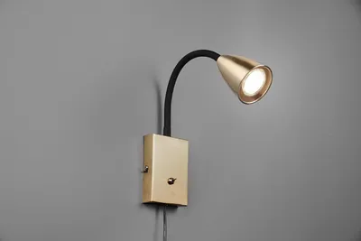Produktbild von lightling Sandra Wandleuchte 10W, Flexarm verstellbar, Breite: 8.5 cm, Höhe: 23.5 cm, Auslage: 22 cm, Messing matt, Metall