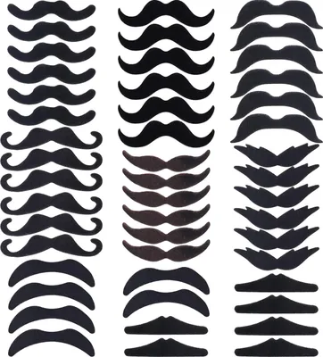 Immagine prodotto di Hestya 48 pezzi baffi finti, baffi autoadesivi innovativi Fiesta Party Supplies per feste in maschera (8