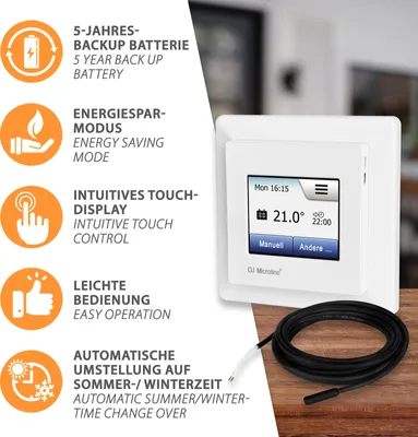 Produktbild von Thermostat Digital Touchscreen Temperaturregler Heizungssteuerung MCD5 OJ Electronics