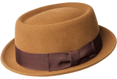 Bailey kleiner knautschbarer Pork Pie Darron aus Wollfilz in beige