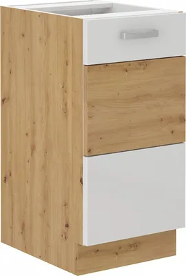 Obrázek produktu pro Dolní jednodveřová skříňka ADARA - šířka 40 cm, bílá / dub artisan