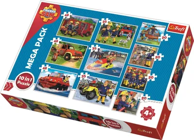 Produktbild von Puzzle 10in1 Rettungsteam selbst. Feuerwehrmann Sam TREFL 90356