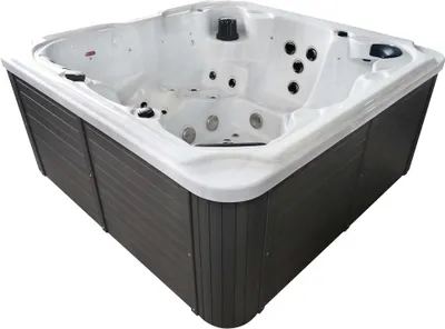 Obrázok produktu pre Vonkajšia vírivka Oasis Maxi White vrátane. Stupne a kryt - 210 x 210 x 92 cm