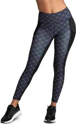 Produktbild von Björn Borg - Damen - Borg High Waist Block Tights - Blau/Bunt/Grau - Gr. 34