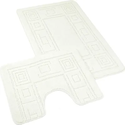 Image de Tapis de salle de bain et de toilette crème