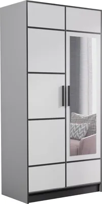Produktbild von KIER FURNITURE Zweitüriger Kleiderschrank Roj2D - 104,8x205x39 cm Weiß
