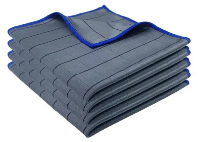 Produktbild von Fensterputztücher 4er Set 40x40cm Carbon Mikrofaser 400GSM Streifenfrei