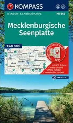 Produktbild von KOMPASS Wanderkarten-Set 865 Mecklenburgische Seenplatte (3 Karten) 1:60.000