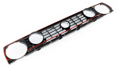 Kühlergrill Sportgrill Grill Rahmen Rot für VW Golf 2 II MK2 84-92 – Produktansicht
