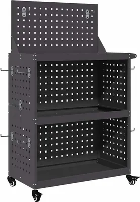 Obrázok produktu pre vidaXL Vozík na náradie čierny 65 x 35 x 111 cm Oceľ valcovaná za studena