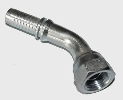 Image de Raccord de flexible hydraulique Raccord hydraulique 45° Acier galvanisé Raccord de flexible