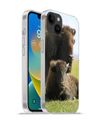 Produktbild von MuchoWow® Handyhülle Schutzhülle Hülle für Apple iPhone 14 Plus - Soft case Büffel - Gras - Kalb Silikon Softcase Handy Hülle - Abbildung