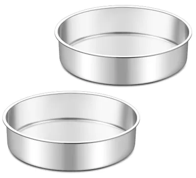Bakformenset, 23 cm, rund, Edelstahl, 2 Stück
