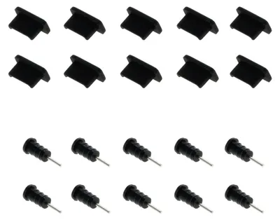 Produktbild von 10x USB-C Staubschutz Abdeckung für Ladebuchse v. Handy Smartphone Laptop Tablet + Staubschutz Stöpsel Kopfhörer Anschluss - Staubschutzkappe Staubschutzabdeckung Anti Dust Staubkappe Staubstecker