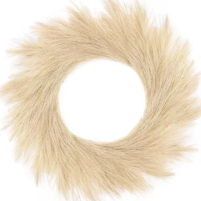 Produktbild von Famanu Kunstpflanzenkranz Beige - 26 Zoll - Boho - Herbst- und Weihnachtsdekoration
