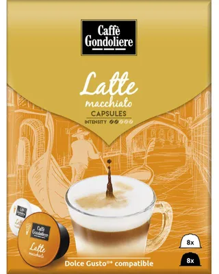 Obrázek produktu pro Caffè Gondolier Latte Macchiato kapsle 156 g pro Dolce Gusto, krémové a aromatické