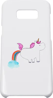 Produktbild von Mr. & Mrs. Panda Samsung Galaxy S8 plus Handyhülle  Einhorn Pupsen - Weiß - Geschenk, Handy Case, Regenbogen, Cover, Unicorn, Lustig, Freundin, Spaß, Hülle