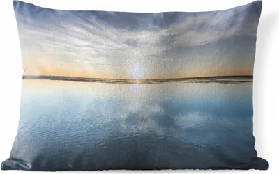 Produktbild von MuchoWow® Outdoor Kissen - Watteninseln - Wasser - Sonne - 50x30 cm - Wetterfest - Lounge Kissen - Sofa kissen - Wohnzimmer Dekoration