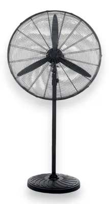 Image de Grand ventilateur industriel turbo de 130 W, Ø 66 cm, avec 3 pales en métal et hauteur réglable