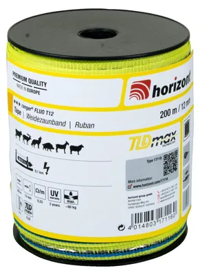 Immagine prodotto di Horizont Ranger 200 M Nastro per recinzione elettrica giallo 12 mm Giallo 12 mm
