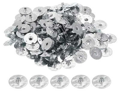 Metall-Dochtstützen 20 mm, 150 Stück, silber, für Kerzenherstellung