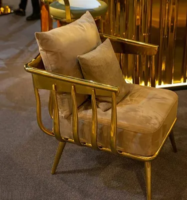 Obrázok produktu pre Design Sessel Metall Lounge Club Garnitur Stuhl Stühle Relax Gruppe