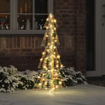 Obrázok produktu pre vidaXL Vianočný stromček so 100 LED diódami Teplá biela 120 cm PET
