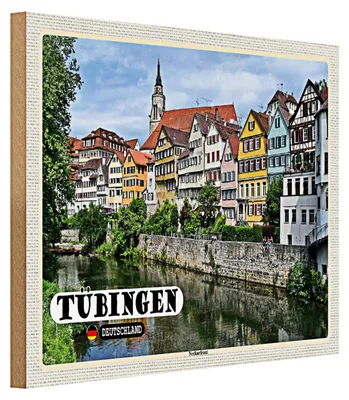 Productafbeelding van Houten Bord Tübingen Neckarfront 40cm x 30cm