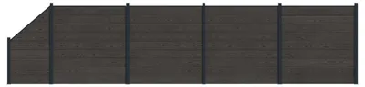 Obrázek produktu pro vidaXL sada 5 kusů, rozměry 792 x 186 cm, materiál: WPC (dřevoplast) a hliník, barva: černá