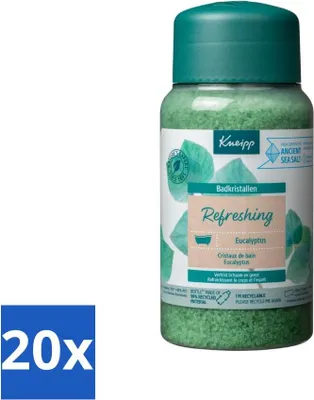 Image de Kneipp - sel de bain - cristaux de bain - menthe eucalyptus - 600 g - paquet économique - 20 pièces