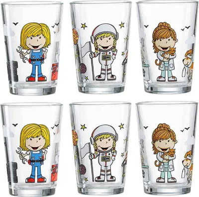 Produktbild von Ritzenhoff & Breker BERUFE Kinderbecher Set Mädchen 6-teilig