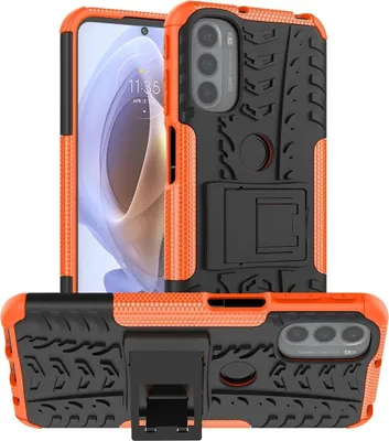 Immagine prodotto di Custodia König Design compatibile con Motorola Moto G31 / G41, realizzata in plastica morbida, ideale per proteggere il telefono. Colore: arancione