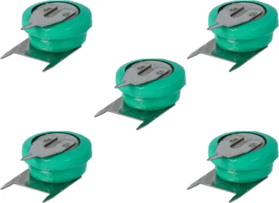 Produktbild von vhbw 5x NiMH Ersatz Knopfzellen-Akku Typ V40H 3-Pins 40mAh 1,2V kompatibel mit Modellbau-Akkus, Solar-Leuchten uvm.
