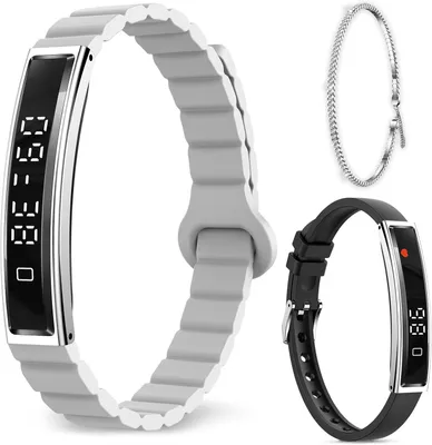 Produktbild von Efolen Smart Bracelet Damen & Herren, 16,5g Fitness Tracker mit Pulsuhr, SpO2, Schlafmonitor, 12 Sportmodi, Schrittzähler, 2 Armbänder, Android iOS