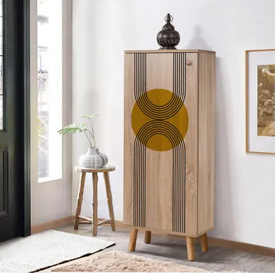 Zdjęcie produktu dla Skye Decor, Vegas - S 907, szafka na buty, Sonomo, 100% PŁYTA POWLEKANA MELAMINĄ, 50 x 38 x 135 cm