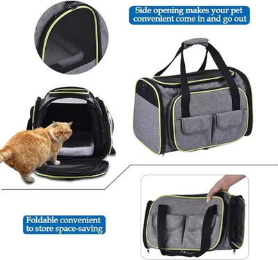 Transportbox für kleine Haustiere, Katzen, Hunde, Kaninchen