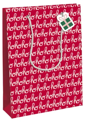 Produktbild von Clairefontaine 6x Geschenktasche L, Hohoho 26,5x14x33 cm - Rot X-30879-2C