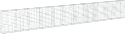 Image de vidaXL Gabion avec couvercle 1100x50x150 cm Fer galvanisé