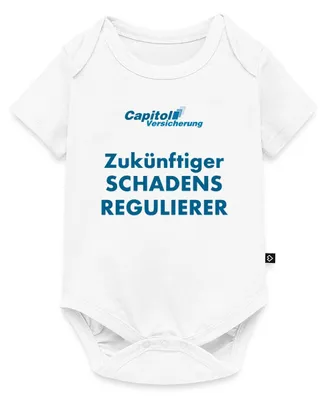 Produktbild von Spreadshirt Stromberg Zukünftiger Schadensregulierer Kurzarm Tages Baby Body, 86 (12-18 M.), Weiß