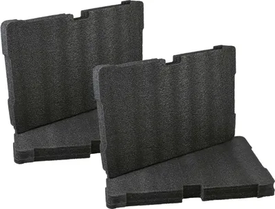 Produktbild von vhbw 2x Schaumstoffeinlage kompatibel mit Milwaukee Packout Werkzeugkoffer - Schaumstoff Schwarz