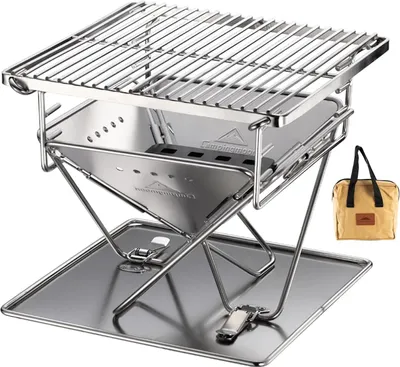 Immagine prodotto di barbecue a legna portatile 3 in 1 e pozzo per il fuoco 245 cm con borsa di trasporto X-MINI-PRO - CAMPINGMOON