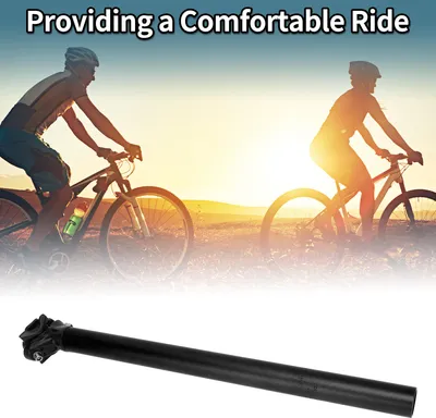 Image de Tige De Selle De VéLo à Angle RéGlable Tube De Selle De Selle De VéLo Noir 1 Pc 30.4X450Mm Alliage D'Aluminium