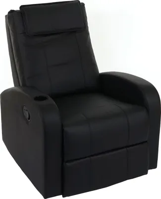 Produktbild von Fernsehsessel Durham, TV Sessel Relaxsessel Liegesessel, Kunstleder schwarz