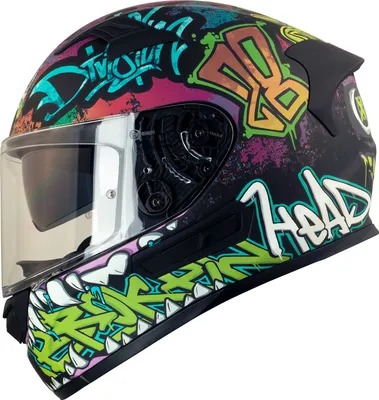 Produktbild von Broken Head Integralhelm Mit Sonnenblende InYourFace Schwarz : S (55-56 cm) Größe: S (55-56 cm)