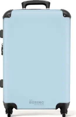 Produktbild von NoBoringSuitcases.com® Großer Koffer - Pastellblau - Kombinationsschloss TSA - Hartschalen Trolley 4 Rollen - 72 liter - Reisekoffer - 66 cmKoffer Mittelgroß 67x43x25 cm, 72L,