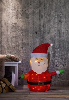 Image de Figurine LED 'Tecidy', Père Noël, 45 LED blanc chaud,