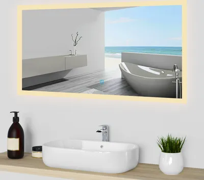 Produktbild von Badspiegel mit Beleuchtung Beschlagfrei 100x60cm LED Badezimmer Spiegel mit Kalt/Neutral/Warmweiß Dimmbar Speicherfunktion