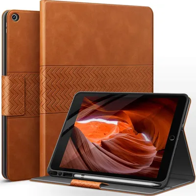 Produktbild von AUAUA iPad 9 8 7 Generation Hülle 10,2 Zoll Apple Stifthalter Auto Schlaf Kunstleder Cover