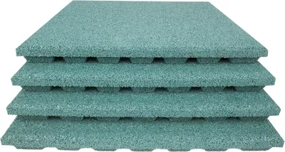 Produktbild von 4 Stück Fallschutzplatten 50x50x4 cm in Grün für Spielplätze