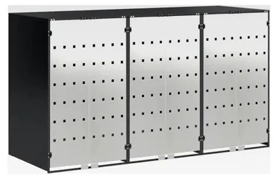 Produktbild von Wagenmüllbehälter für 3 Behälter in Anthrazit